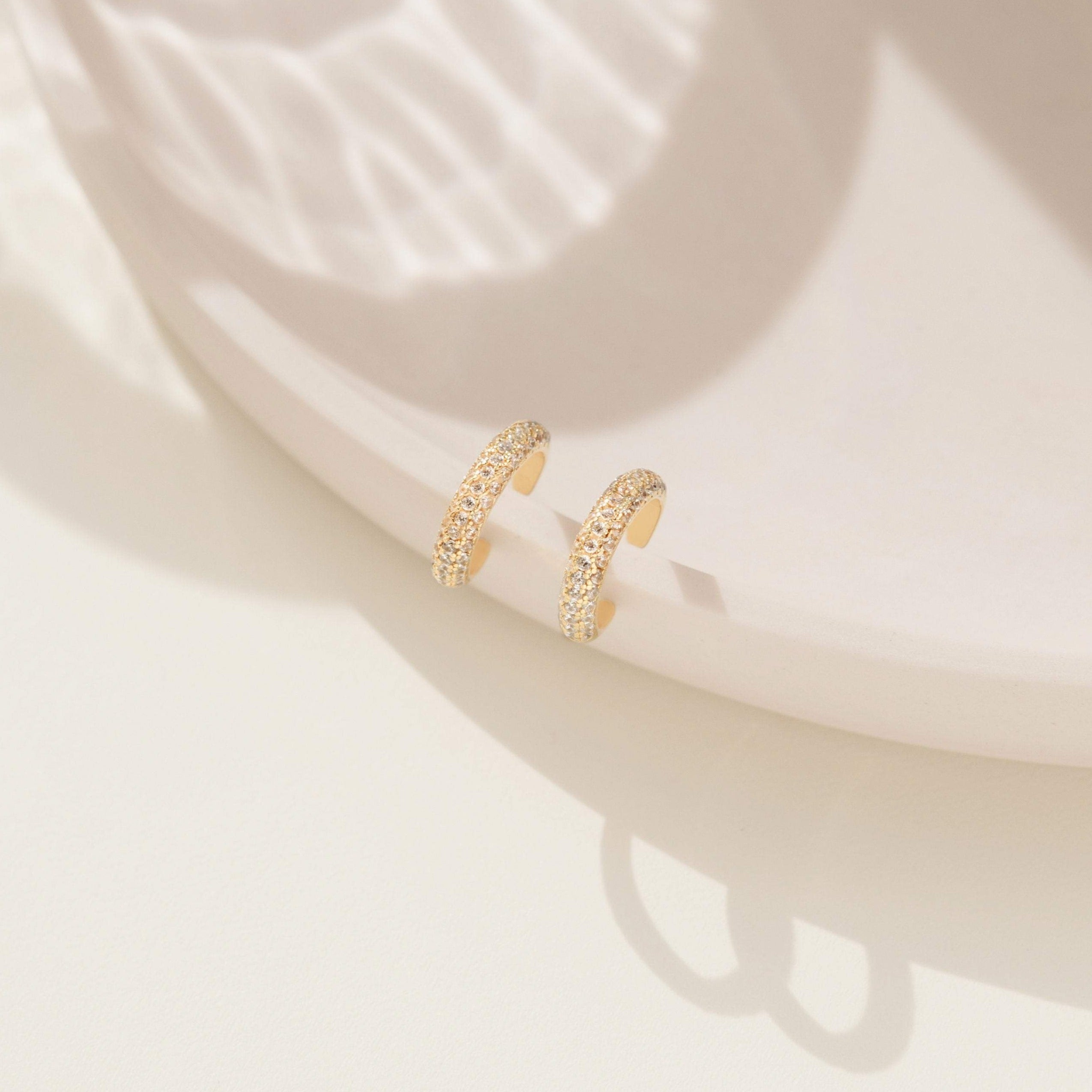 Mia Pave Cuffs in gold